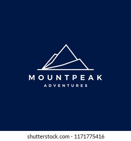 mount peak mountain logo vector icon illustration