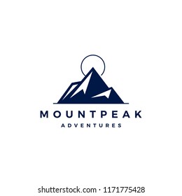 Mount Peak Mountain Logo Vector Icon Illustration