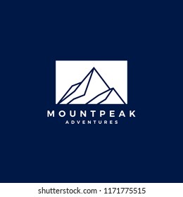 mount peak mountain logo vector icon illustration