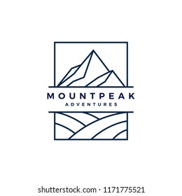 ilustração do ícone do vetor do logotipo do monte pico montanha