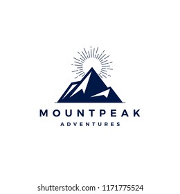 mount peak mountain logo vector icon illustration