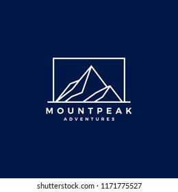 mount peak mountain logo vector icon illustration