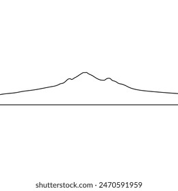 Mount penanggungan minimalist line vector design.