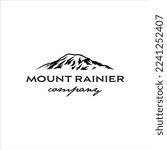 Mount rainier logo in classic style design