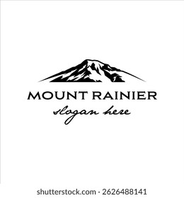 Mount rainier logo with masculine style design