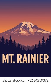 Mount Rainier stands as a majestic natural wonder, offering breathtaking views of its snow-covered peaks and surrounding wilderness. 