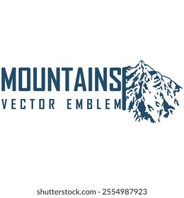 mount rainier vintage logo vector illustration design, adventure travel logo design