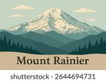Mount Rainier in Washington, with its snow-capped peaks towering over the landscape, provides stunning views and outdoor adventures in a winter wonderland