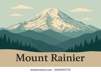 Mount Rainier in Washington, with its snow-capped peaks towering over the landscape, provides stunning views and outdoor adventures in a winter wonderland