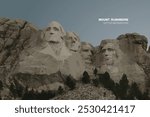 Mount Rushmore in the Black Hills, One of the famous national park and monuments in South Dakota, Mount Rushmore National Monument in the Black Hills of South Dakota, Vector Background