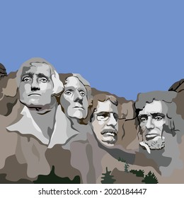 Mount Rushmore Keystone United States Vector