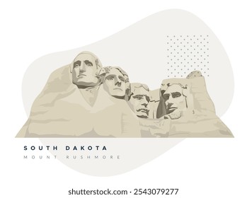 Mount Rushmore National Memorial - Stock Illustration as EPS 10 File