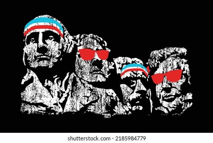 Mount Rushmore National Memorial vector illustration