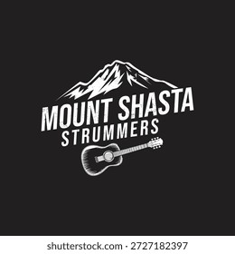Mount Shasta logo illustration design