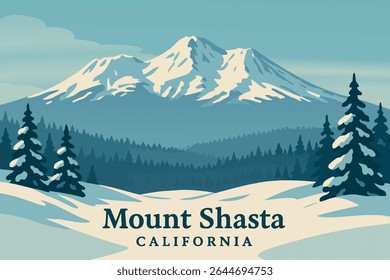 Mount Shasta, with its snow-capped peaks, transforms into a winter wonderland, offering stunning snowy landscapes and a prime destination for winter sports and nature exploration