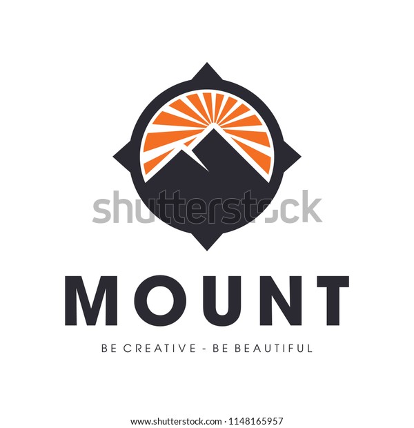 Mount Sun Logo Design Inspiration Vector Stock Vector Royalty