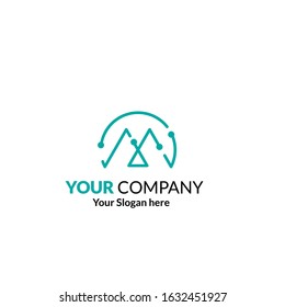 Mount Tech Logo template design