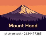 Mount Hood’s Timberline Lodge, perched at the base of the snow-capped peak, offers a stunning backdrop for outdoor activities, particularly captivating at sunset with the glowing light 