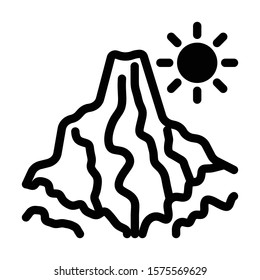 mount vector icon in outline style