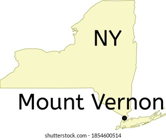 Mount Vernon City Location On New York State Map