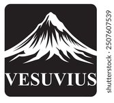 Mount Vesuvius icon. Vector illustration.