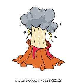 Mount Volcano Vector Illustration Flat design