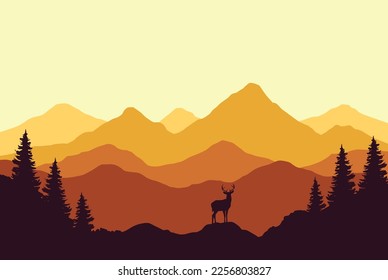 Mountail Background editable vector Illustration outdoor