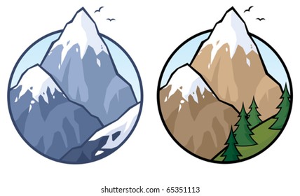 Mountain in 2 versions. 