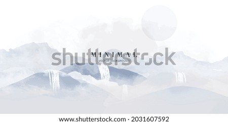 Similar – Wintergebirgslandschaft mit Schneezaun in der Sierra Nevada