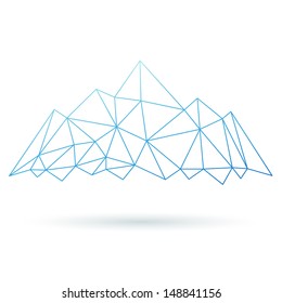 Mountain abstract isolated on a white backgrounds. Vector illustration