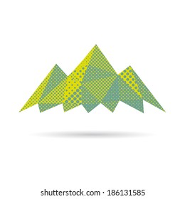 Mountain abstract isolated on a white background, vector illustration