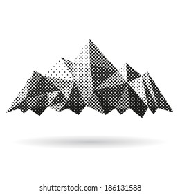 Mountain abstract isolated on a white background, vector illustration