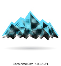 Mountain abstract isolated on a white background