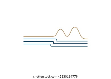 Mountain abstract line style logo