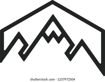 mountain abstract logo