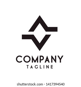 Mountain abstract logo design simple style