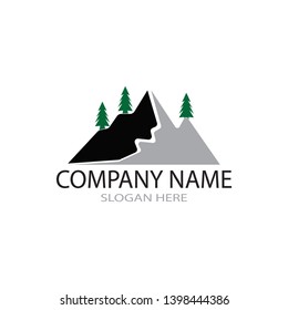 Mountain abstract logo design vector illustration
