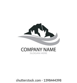 Mountain abstract logo design vector illustration