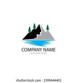 Mountain abstract logo design vector illustration