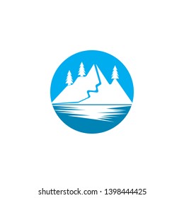 Mountain abstract logo design vector illustration