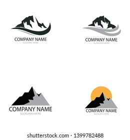Mountain abstract logo design vector illustration