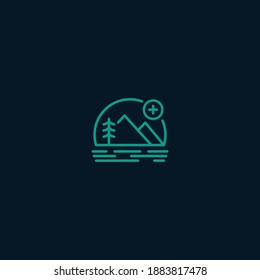 mountain abstract logo design vector template