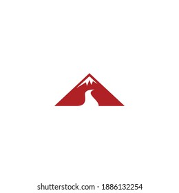 mountain abstract logo design vector template
