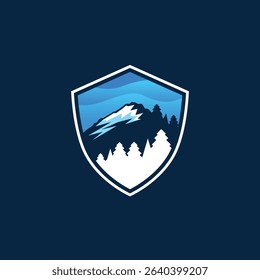 mountain abstract logo modern style