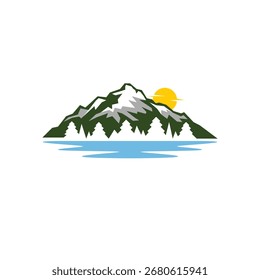 mountain abstract logo modern style