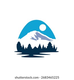 mountain abstract logo modern style