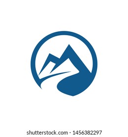 mountain and abstract logo template