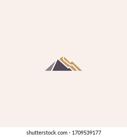 Diseño de la plantilla del logotipo de Mountain Abstract en la ilustración del vector 