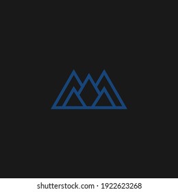plantilla de diseño de vectores de logotipo abstracto de montaña