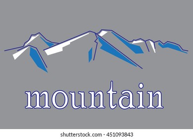 Mountain, abstract pattern, logo in vector EPS